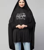 Black Polyester Gold Printed Hijab