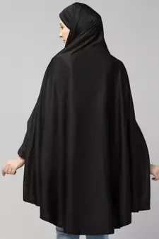 Black Polyester Gold Printed Hijab