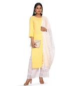 white Sequine Embroidered Work Cotton Fabric Dupatta.