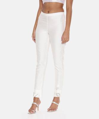 Ivory Silk Pants 2