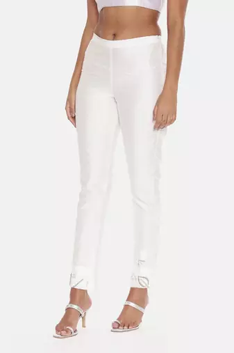 Ivory Silk Pants