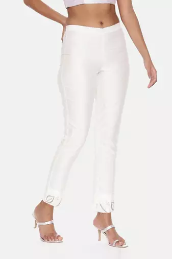Ivory Silk Pants