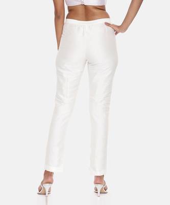 Ivory Silk Pants 4