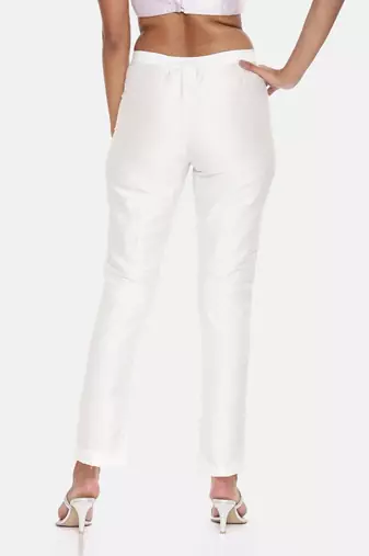 Ivory Silk Pants
