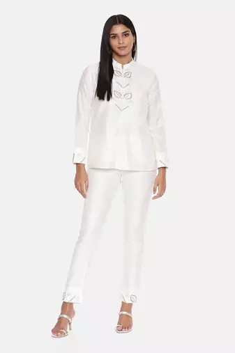 Ivory Silk Pants