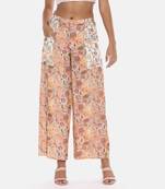 Muslin Printed Aqua Ivory Pant