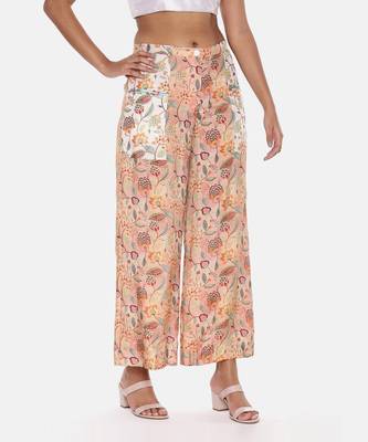 Muslin Printed Aqua Ivory Pant 3