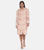 Pink Muslin Printed Dress