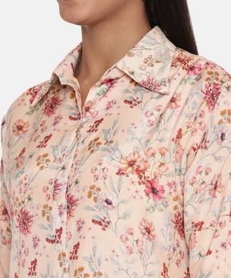 Pink Muslin Printed Dress 2