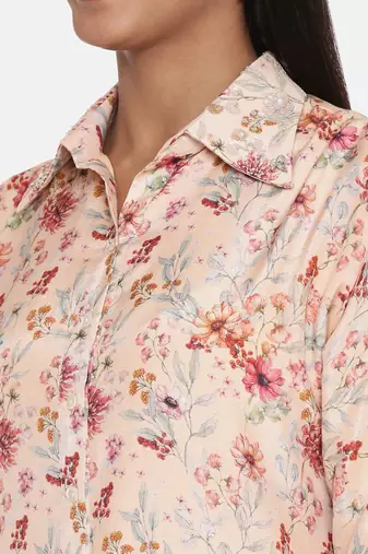 Pink Muslin Printed Dress