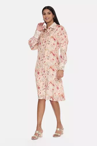 Pink Muslin Printed Dress
