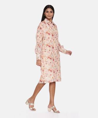 Pink Muslin Printed Dress 4