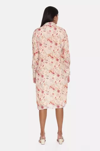 Pink Muslin Printed Dress