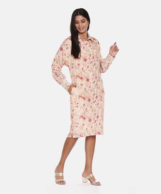 Pink Muslin Printed Dress 6