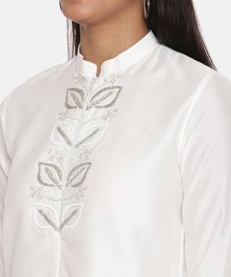 Classic Ivory Cotton Silk Co-ordset 6