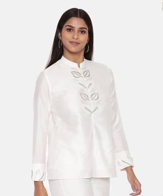 Classic Ivory Cotton Silk Co-ordset 7