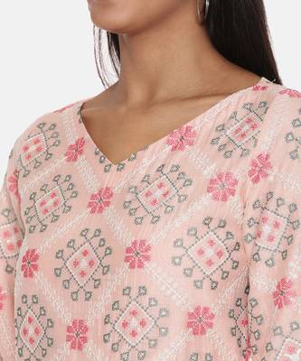 Pink Silk Chanderi Jumpsuit 2