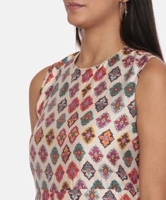 Chanderi Printed Jumpsuit 2