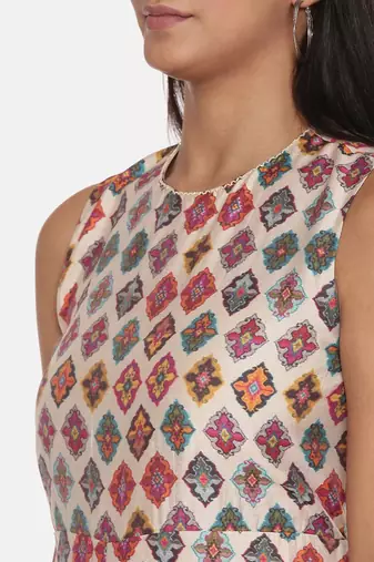 Chanderi Printed Jumpsuit