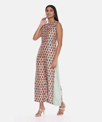 Chanderi Printed Jumpsuit 3