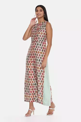 Chanderi Printed Jumpsuit