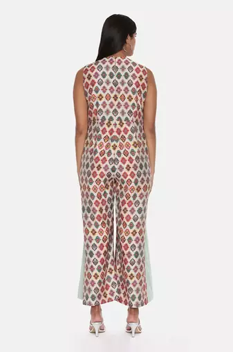 Chanderi Printed Jumpsuit