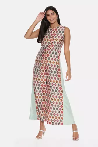 Chanderi Printed Jumpsuit
