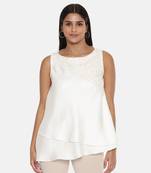 Silk Chanderi Embroidered Top