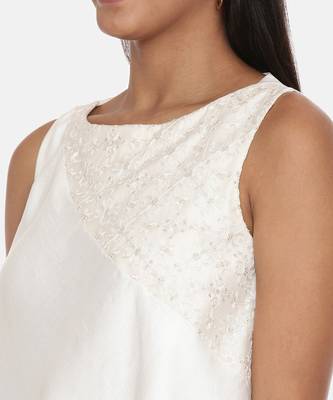 Silk Chanderi Embroidered Top 2