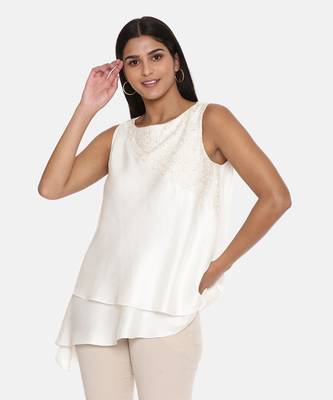 Silk Chanderi Embroidered Top 3