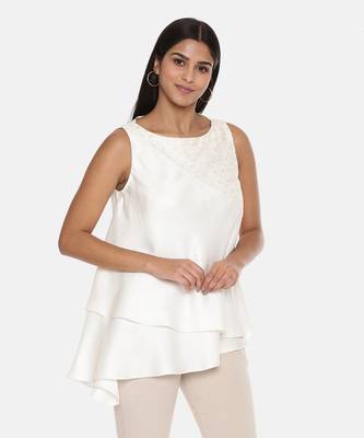 Silk Chanderi Embroidered Top 4
