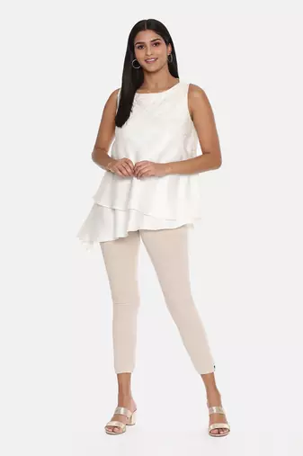 Silk Chanderi Embroidered Top