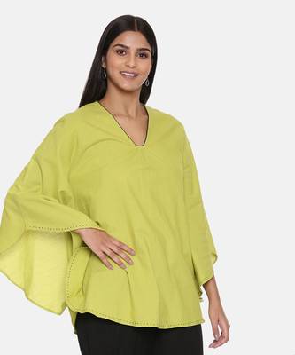 Green Cotton Pleated Top 5