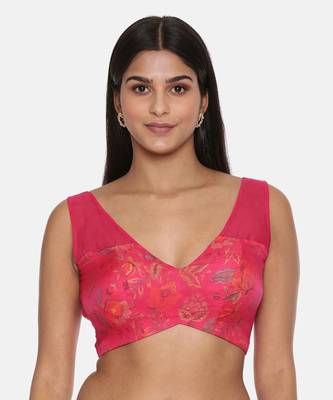 Organza Muslin Pink Printed Blouse 1