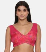 Organza Muslin Pink Printed Blouse