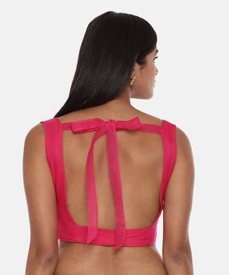 Organza Muslin Pink Printed Blouse 5