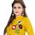 Yellow embroidered viscose rayon ethnic-kurtis