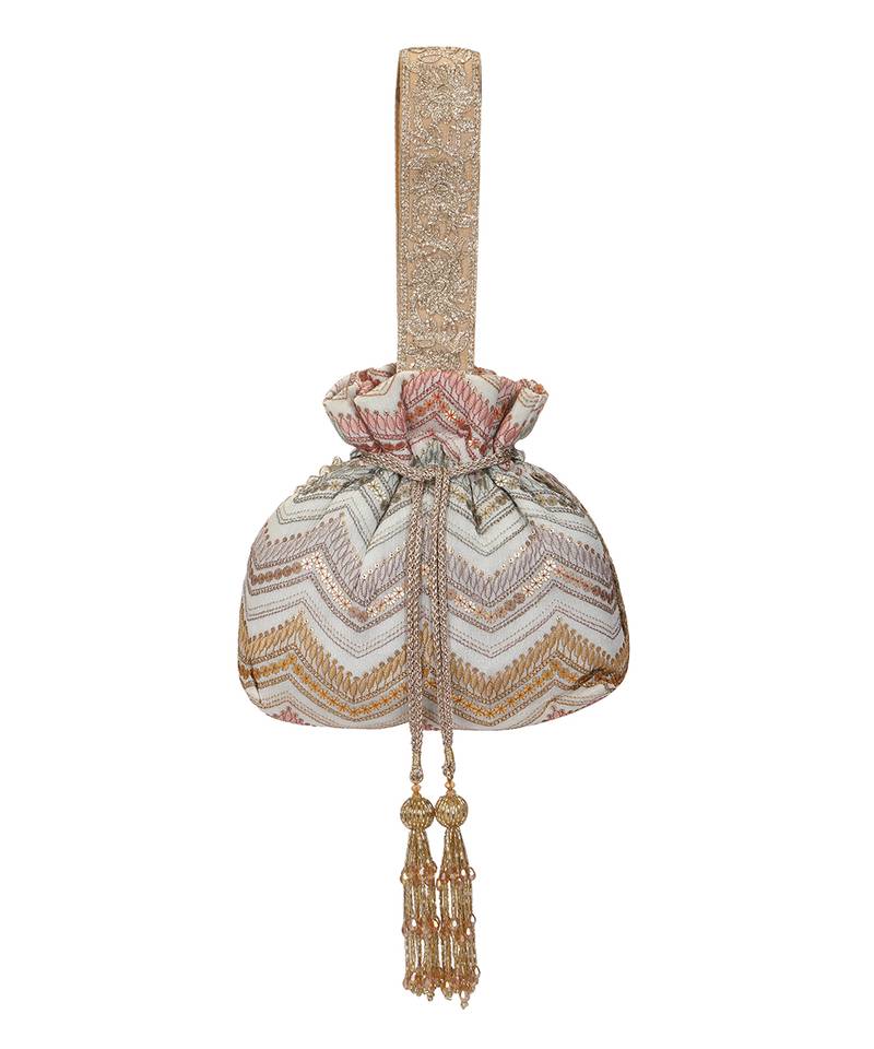White Potli Bag