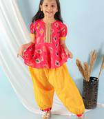 KID1 Ikat peplum with Afghani salwar