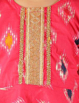 KID1 Ikat peplum with Afghani salwar 2