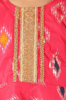 KID1 Ikat peplum with Afghani salwar