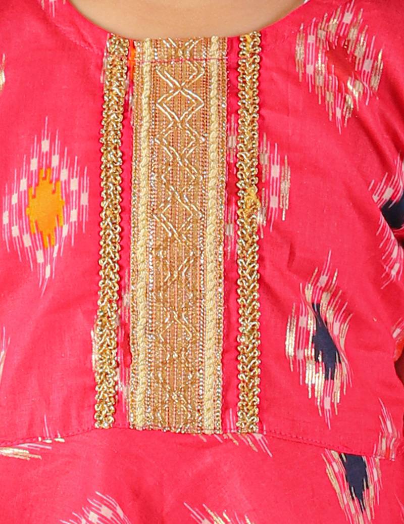 KID1 Ikat peplum with Afghani salwar