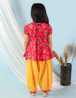 KID1 Ikat peplum with Afghani salwar 3