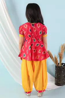 KID1 Ikat peplum with Afghani salwar