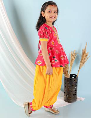 KID1 Ikat peplum with Afghani salwar 6