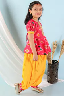KID1 Ikat peplum with Afghani salwar