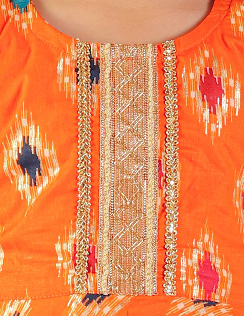 KID1 Ikat peplum with Afghani salwar