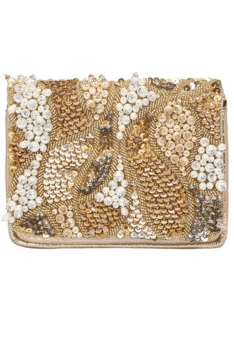 Gold Flap Clutch