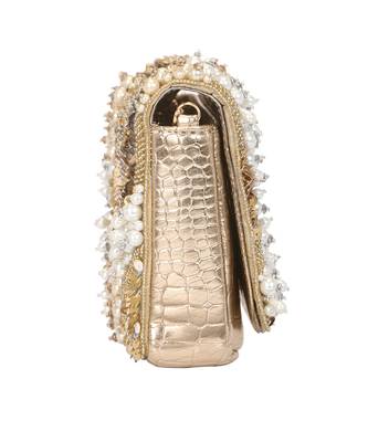 Gold Flap Clutch 2