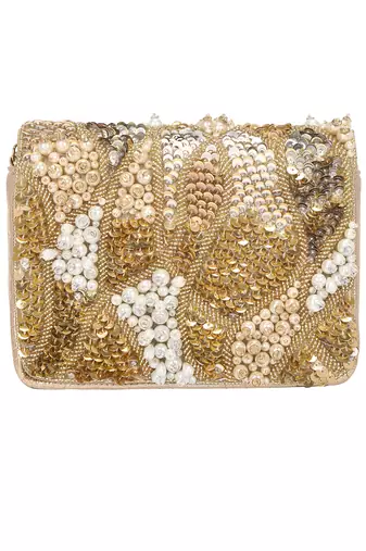 Gold Flap Clutch